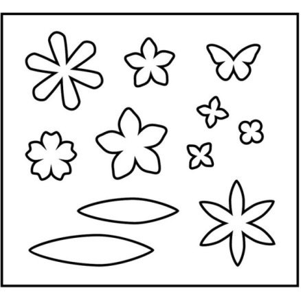 Skæreskabelon Blomster Str 14x15 Tykkelse Stk