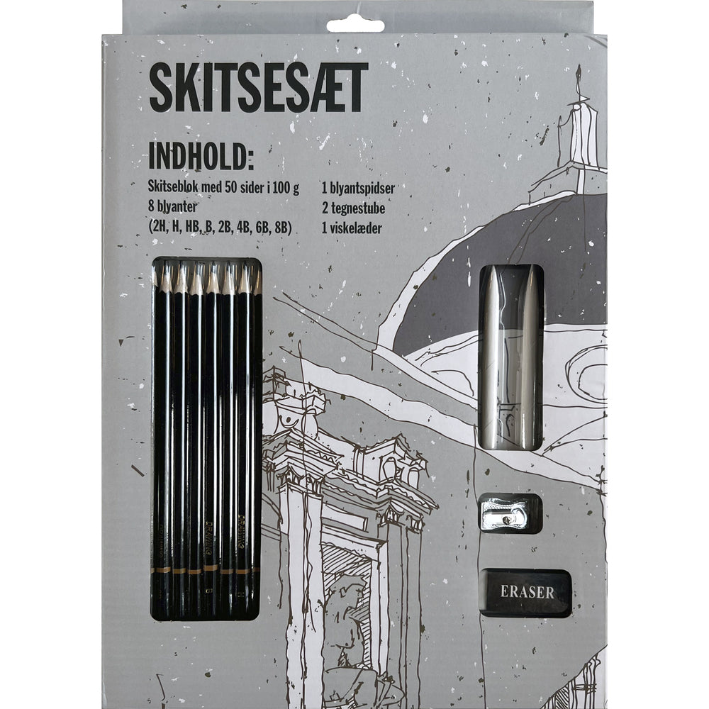 Skitsesæt Blok Sider 100g Papir