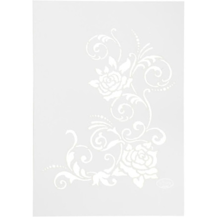 Stencil Filigran Blomster Ark 210x297 Stk