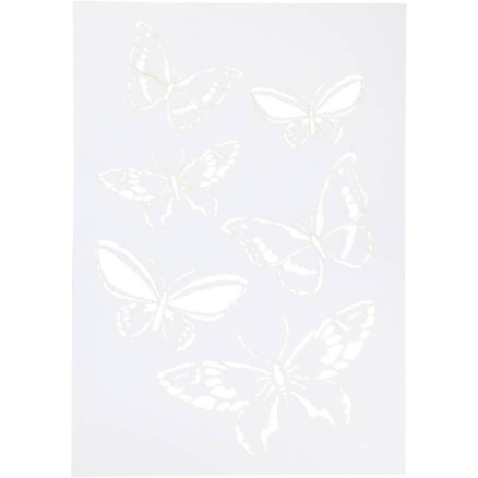 Stencil Sommerfugle Ark 210x297 Stk