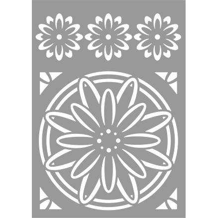Stencils Skabelon Blomster