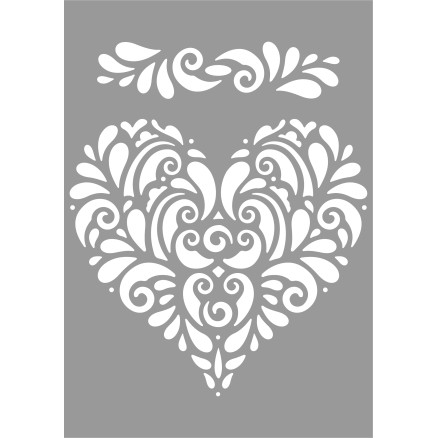 Stencils Skabelon Hjerte