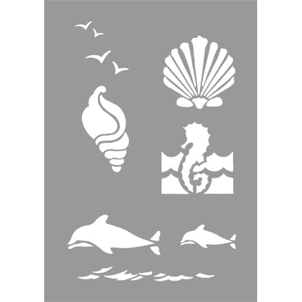 Stencils Skabelon Livet Havet