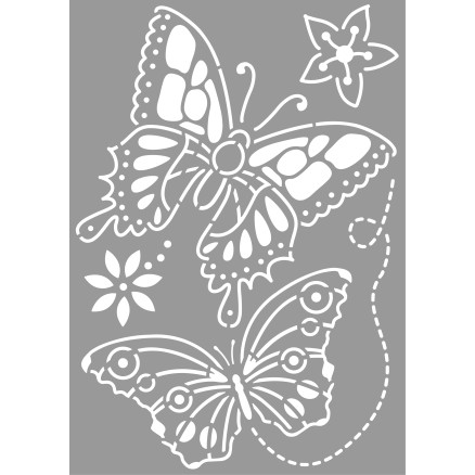 Stencils Skabelon Sommerfugle