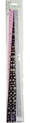 Strimler Selvklæbende Pink Sort Sølv 15x420mm 6stk Syrefri