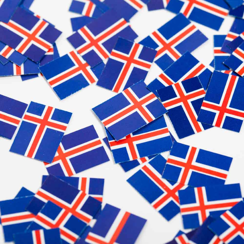 Strøflag Island 150 Stk
