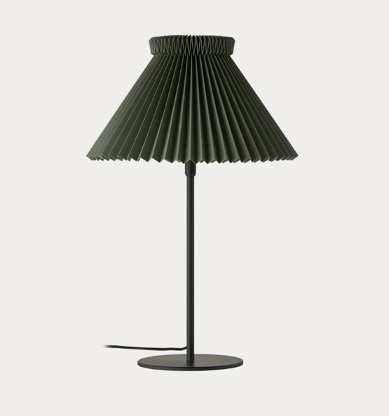 334t Bordlampe Sort Papir Moss Green