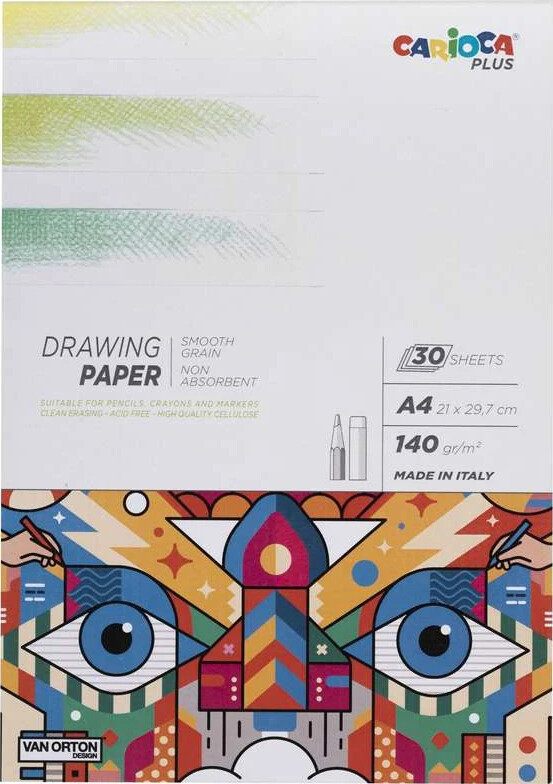 Tegneblok Drawing Paper Sider Carioca Plus
