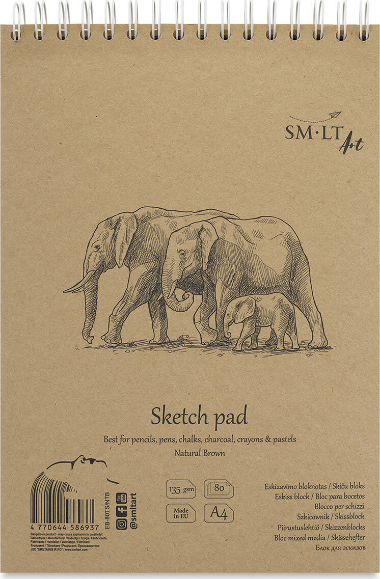 Tegneblok Skitse Natur Brown 135