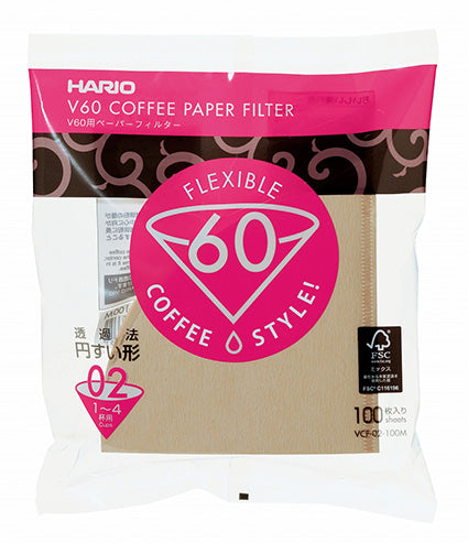 V60 Filter Paper Kaffefilter 100 Stk Natural