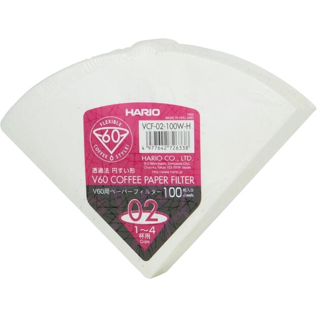 V60 Filter Paper 100 Stk Hvid