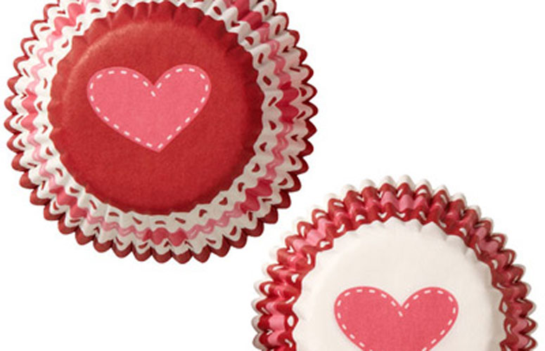 Valentine Mini Muffinforme Papir Hjerter
