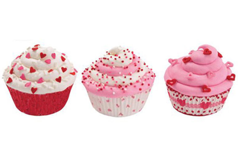 Valentine Muffinforme Papir Ensfarvet Hjerte