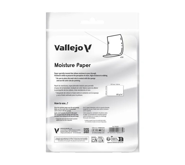 Vallejo Wet Palette Accesories: Moisture Paper Sheets