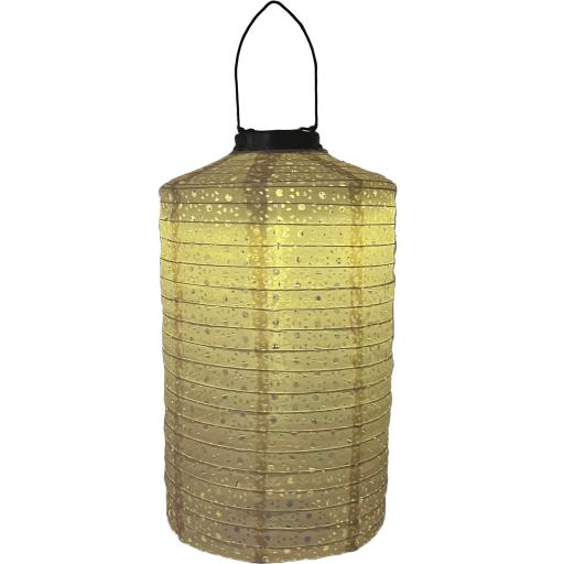 Veli Line Solcelle Papir Lanterne Beige
