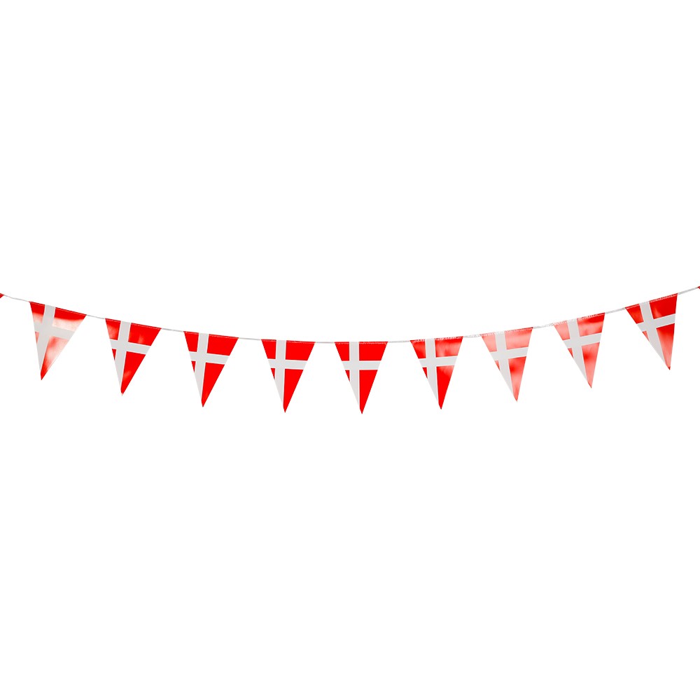 Vimpel Banner Med Danske Flag Papir Meter