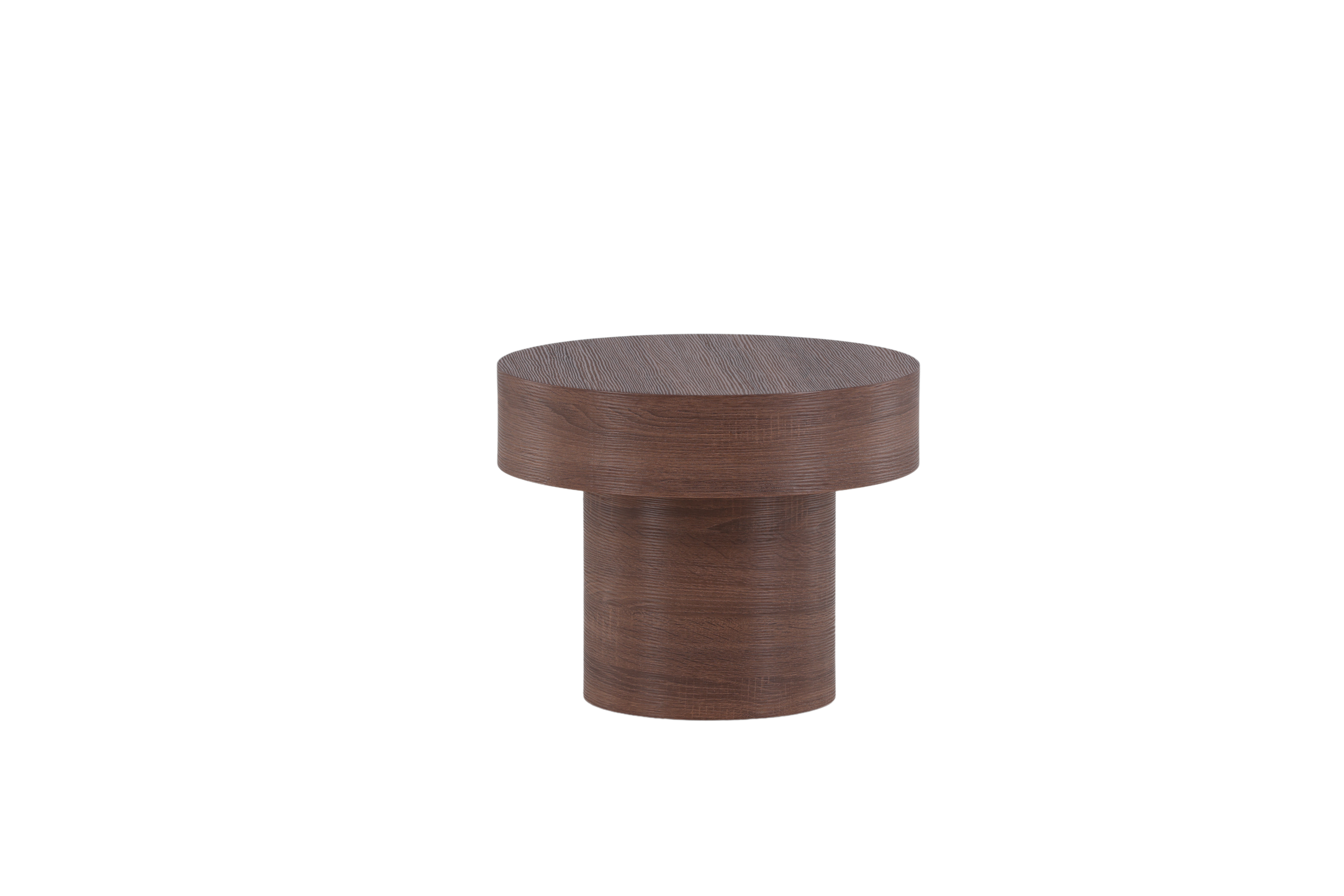 Vind Collection Malung Sidebord Rund Mørkebrun Papir Laminat ø50