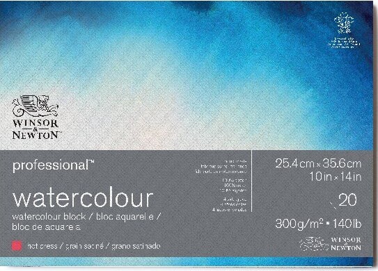 Winsor   Newton Akvarelpapir 25x35 Hot Press Ark