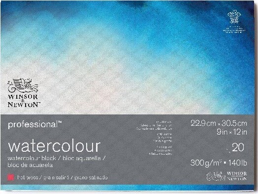 Winsor   Newton Akvarelpapir 22x30 Hot Press Ark