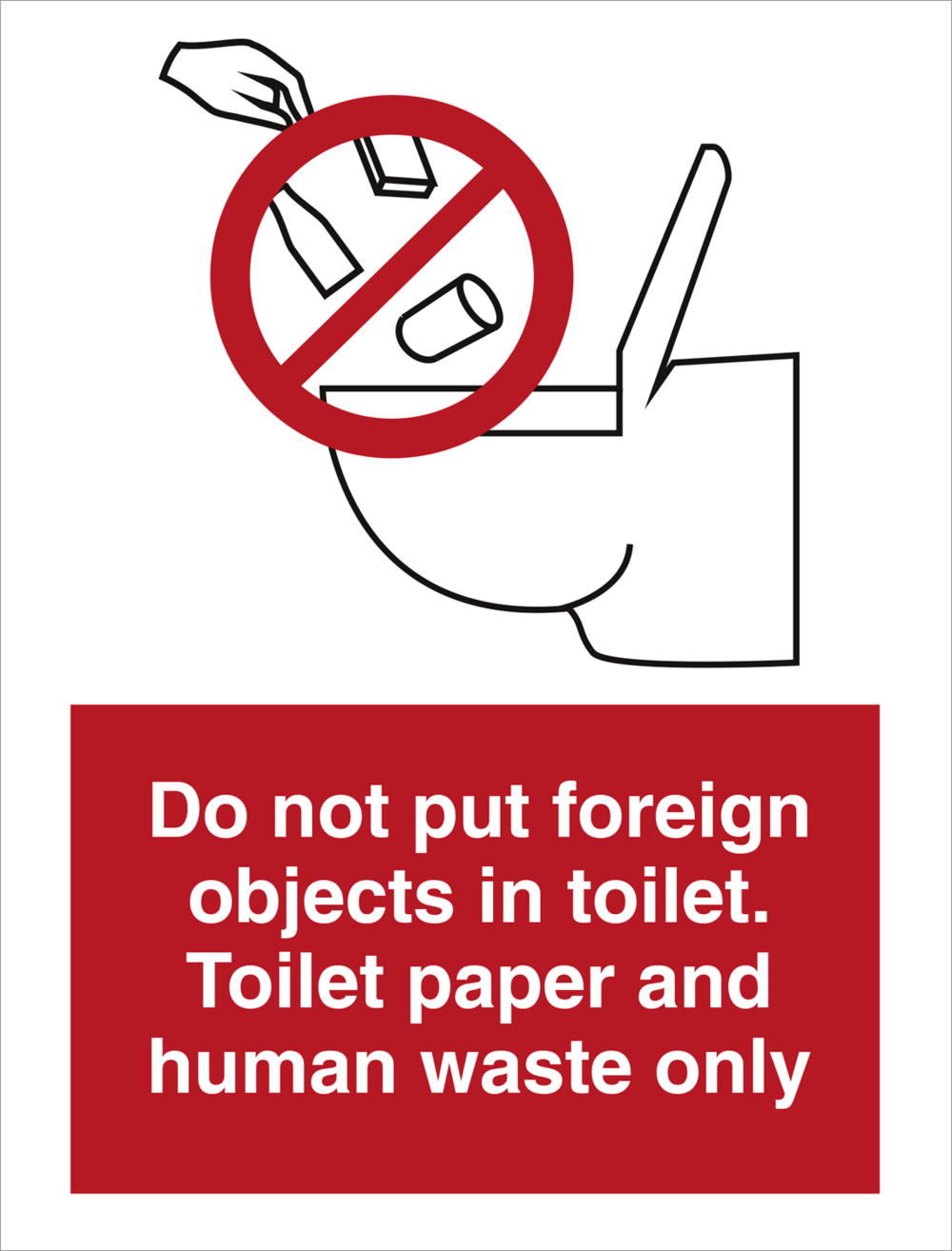 Not Put Foreign Objects Toilet Toilet Paper Selvklæbende Vinyl 200 150