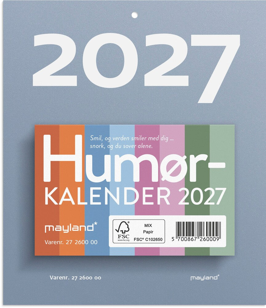 Afrivningskalender 2027 Humør Mayland Blokformat