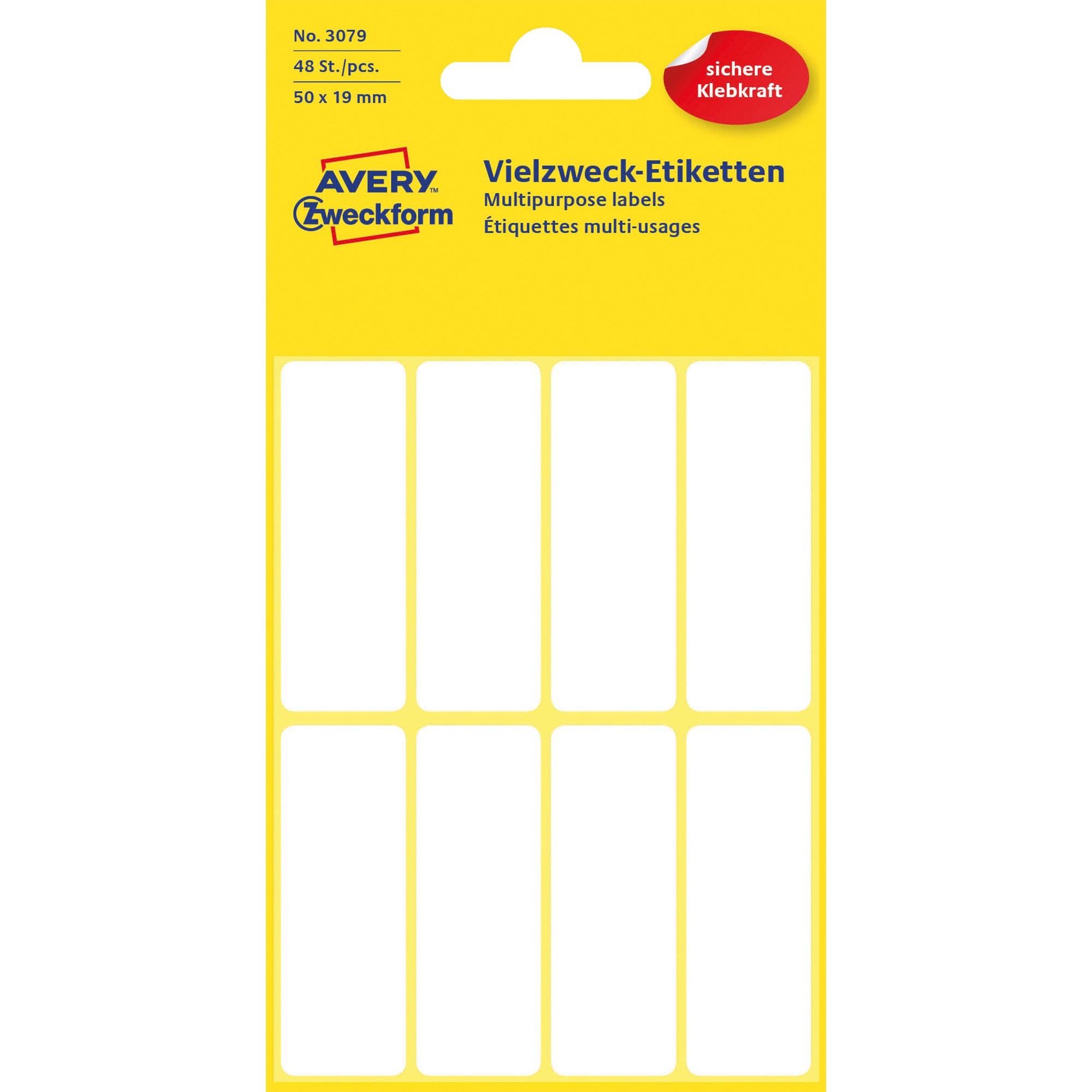 Avery Manuel Etiket 50x19mm