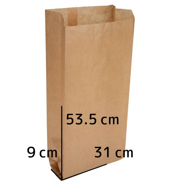Bagerpose Brun 500 Stk Papir Uden Rude Med Sidefals