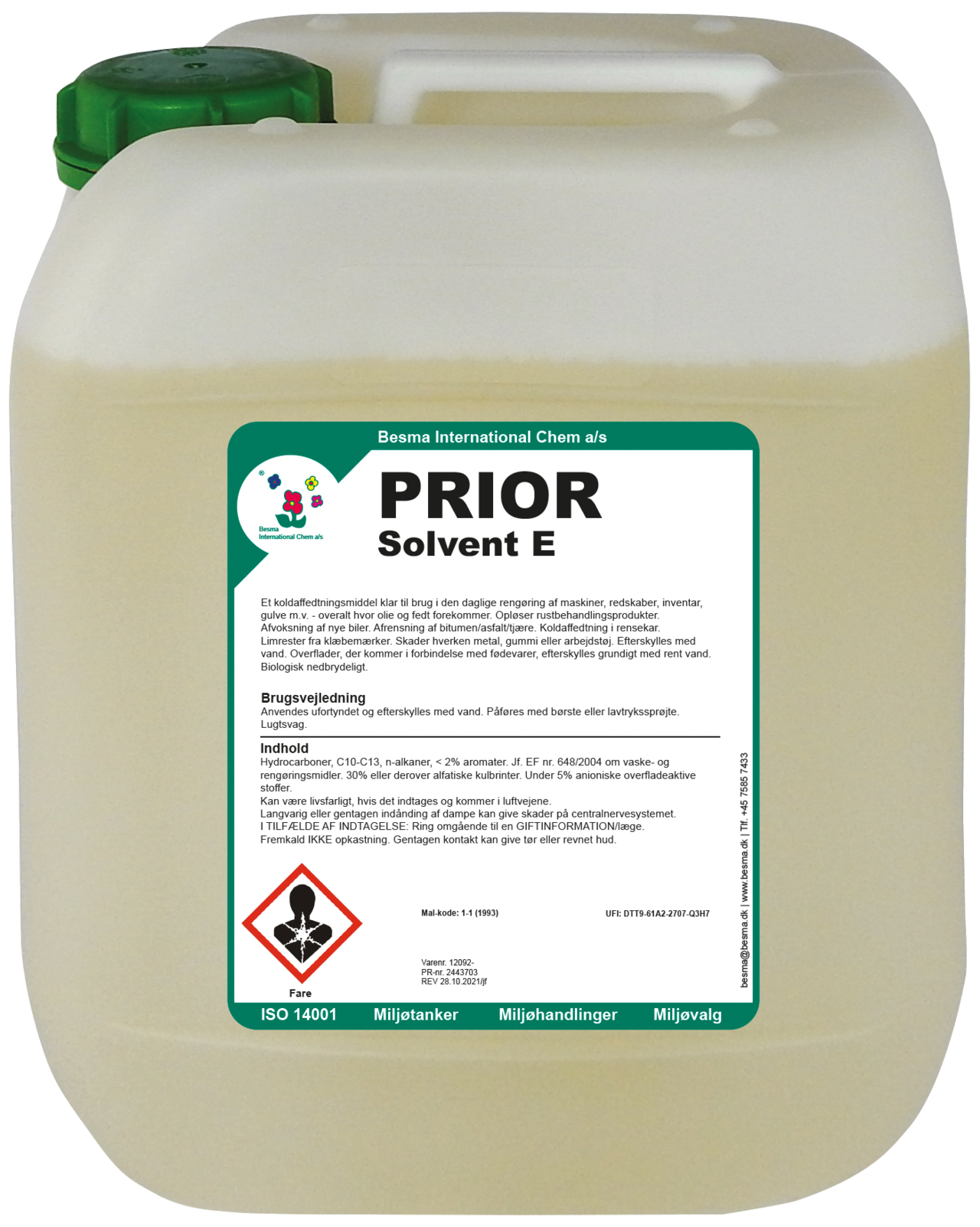 Besma Prior Solvent Koldaffedtning 20l