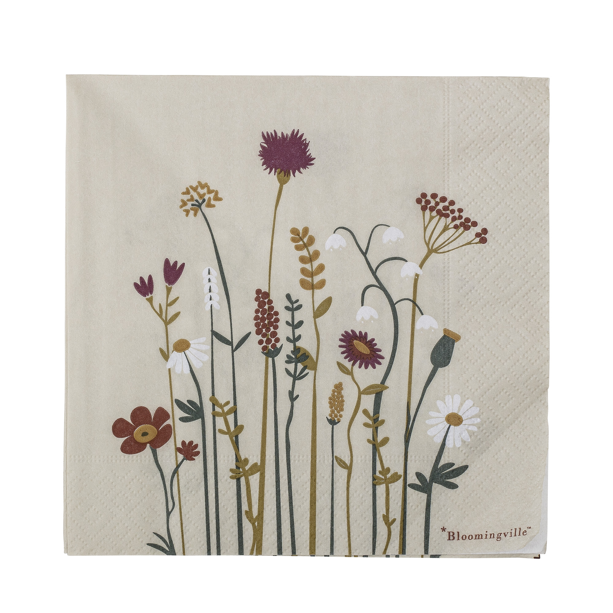 Bloomingville Paige Serviet Natur Fsc Mix Papir Sæt