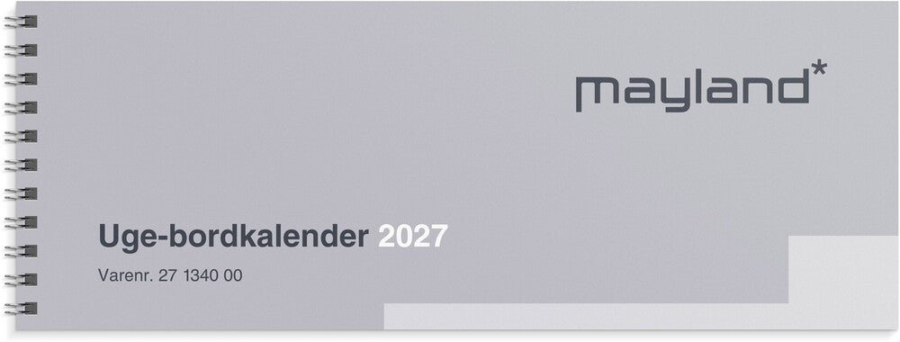 Bordkalender 2027 Uge Mayland