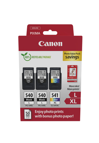 Canon Value Pack  Paper 540l   541xl