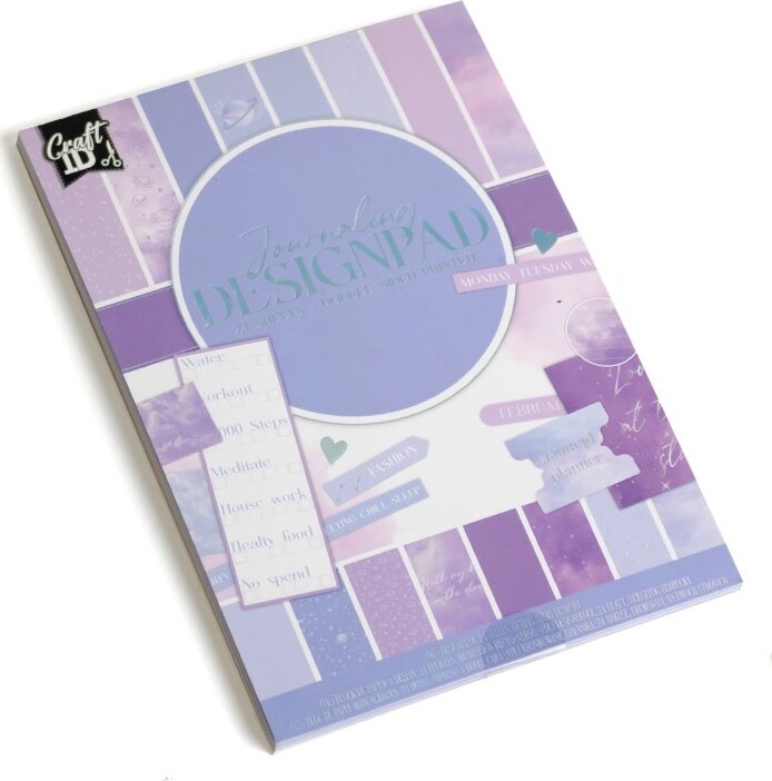 Craft Journaling Designpapir Blok Ark Lilla