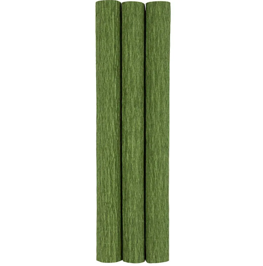 Crepe Papir Ark Mørkegrøn