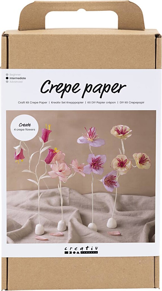 Diy Kit Crepepapir Blomster Pastelfarver Creativ Company