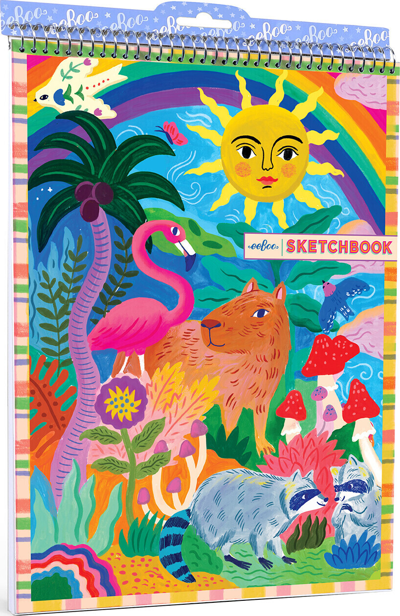 Eeboo Sketchbook Kapivar Sol Skitseblok Med Sider