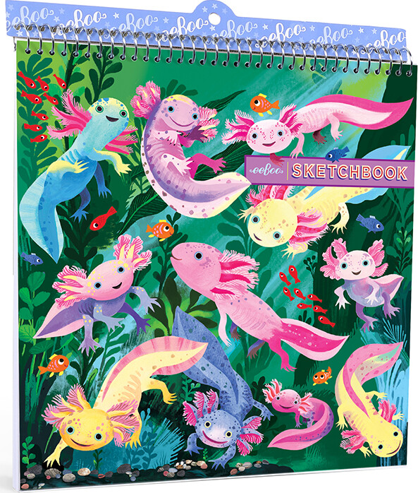Eeboo Skitsebog Med Spiralryg Til Børn Axolotl