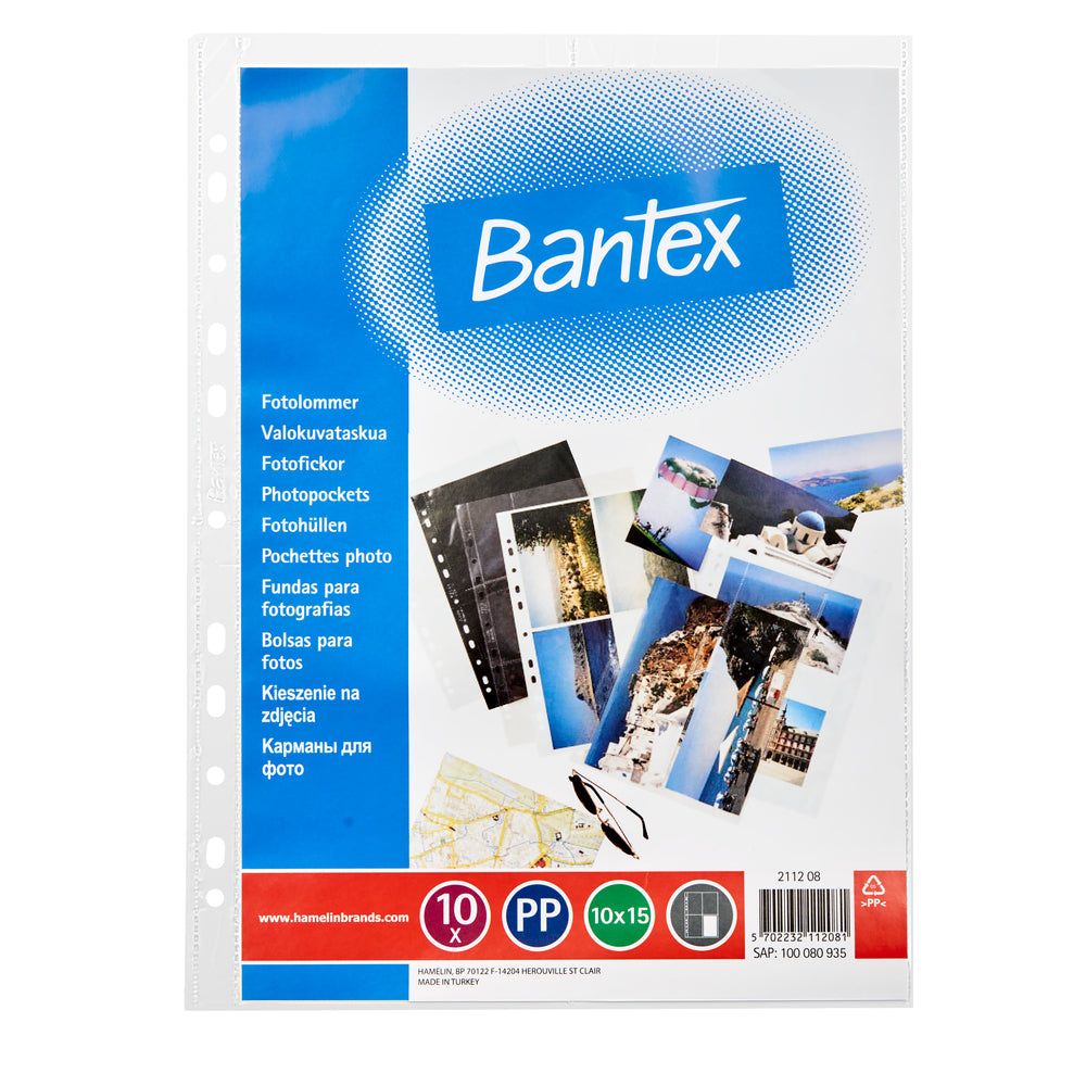 Fotolommer Bantex 10x15cm Stk