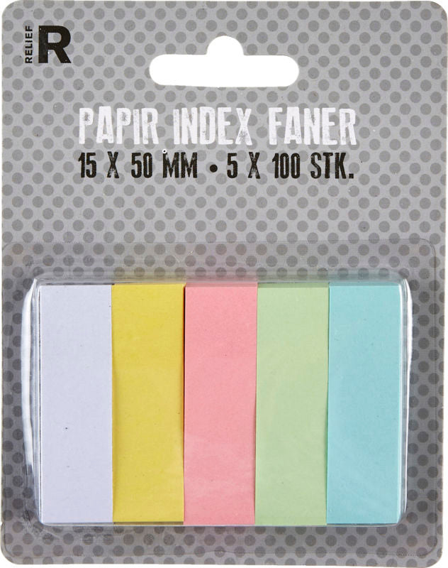 Index Faner Papir Pastel 100stk