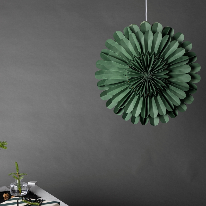 Juvela Loftlampe Grøn Foldet Papir Diameter