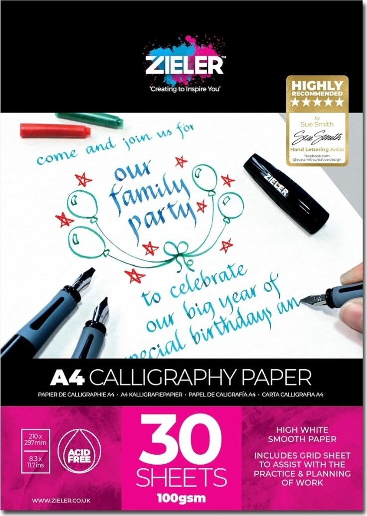 Kalligrafi Papir Blok 100 Ark Zieler