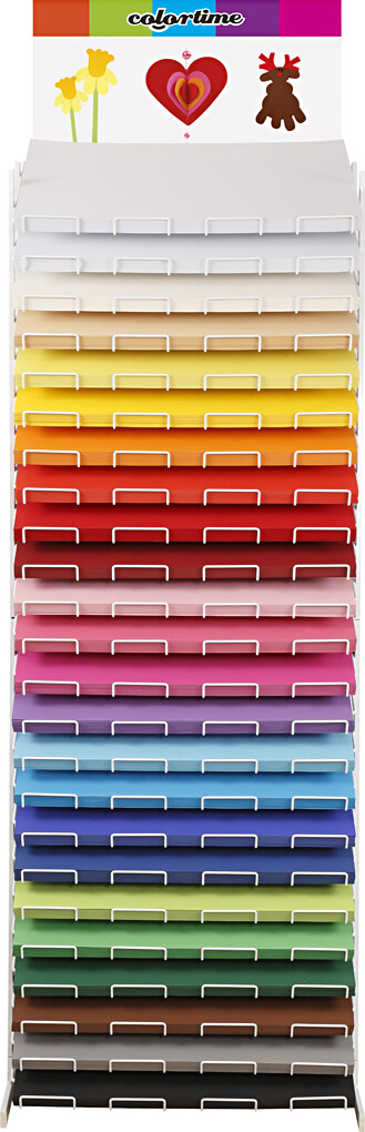 Kulørt Karton 2300 Ark Assorteret Colortime