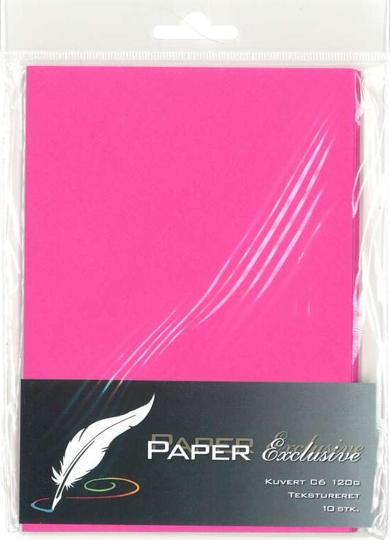 Kuvert 120g Cerise Tekstureret 10stk 912 Paper Exclusive
