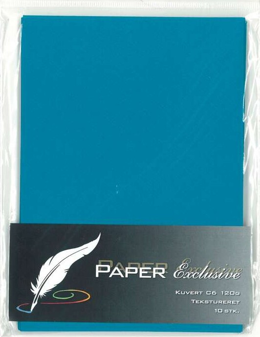 Kuvert 120g Petroleum Tekstureret 10stk 962 Paper Exclusive