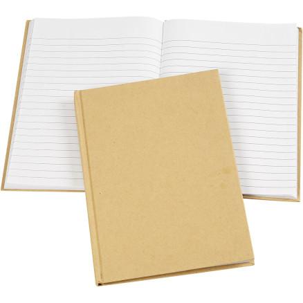 Notesbog Linieret Brun Stk