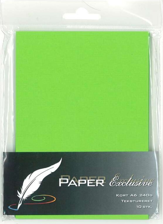 Paper Exclusive Kort 240g Lime Tekstureret Stk
