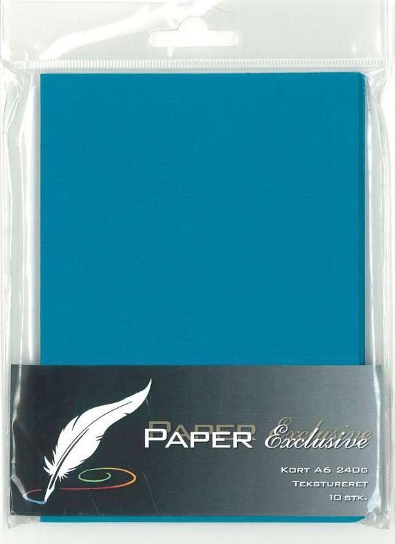 Paper Exclusive Kort 240g Petroleum Tekstureret Stk