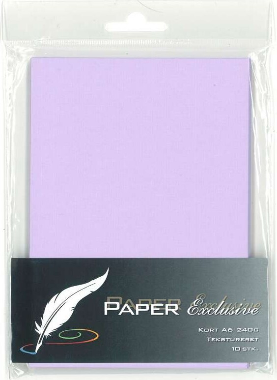Paper Exclusive Kort 240g Violet Tekstureret Stk
