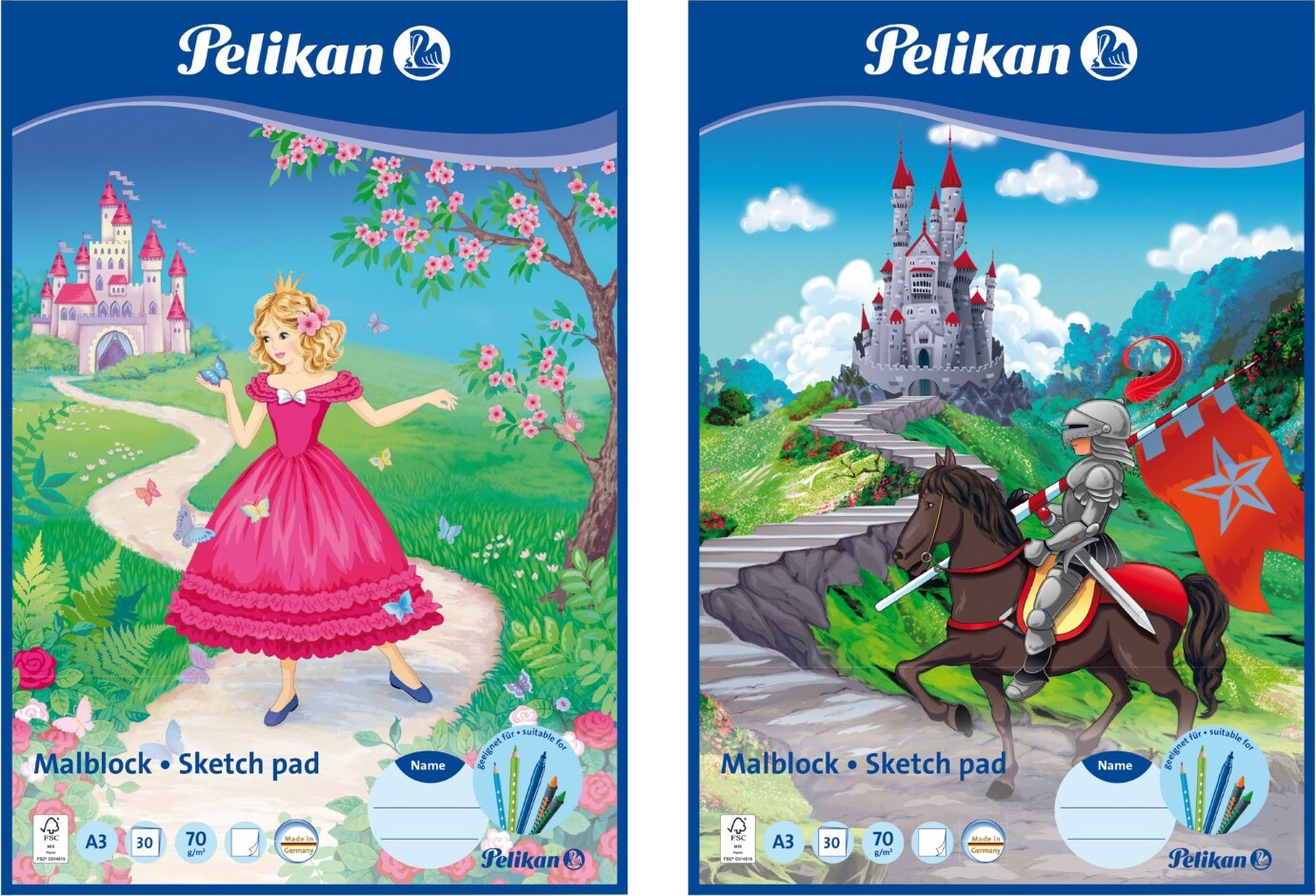 Pelikan Male Skitseblok Ark Assorteret