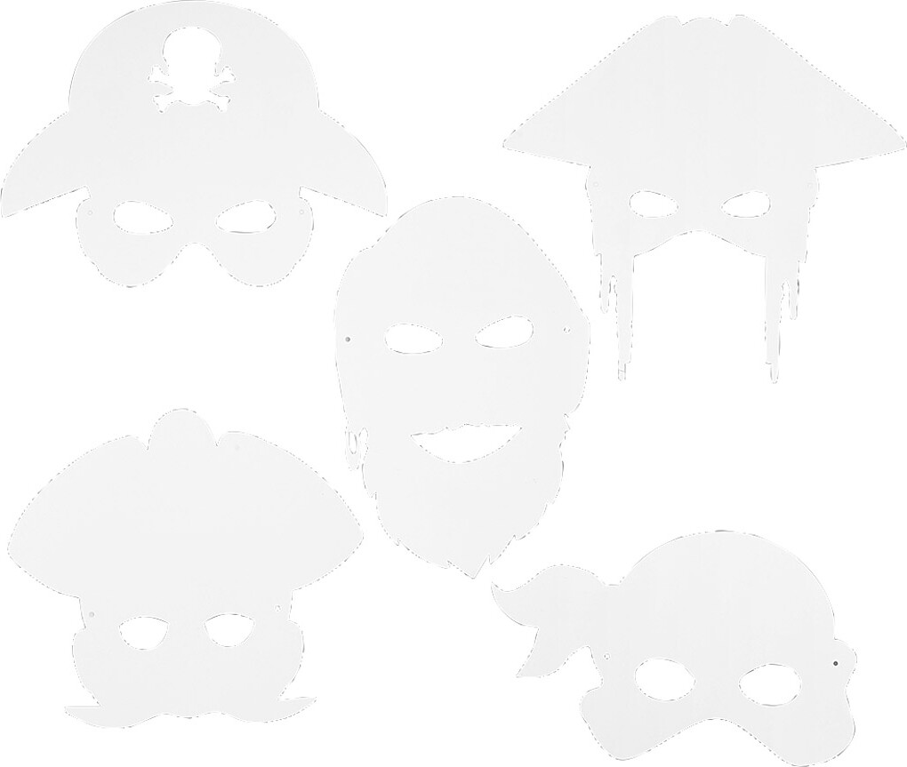 Piratmasker 230 Hvid Stk Teach