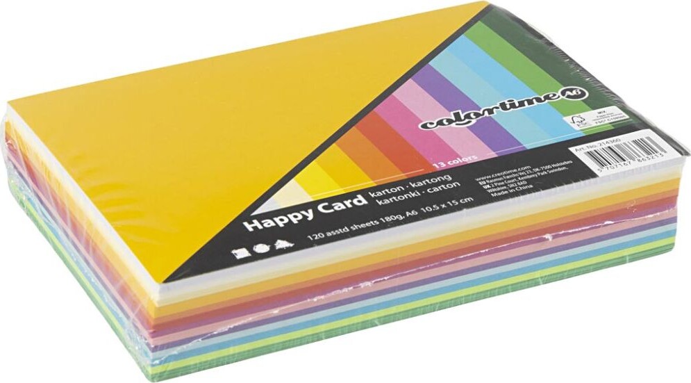 Playcut Karton 180 120 Ark Assorterede